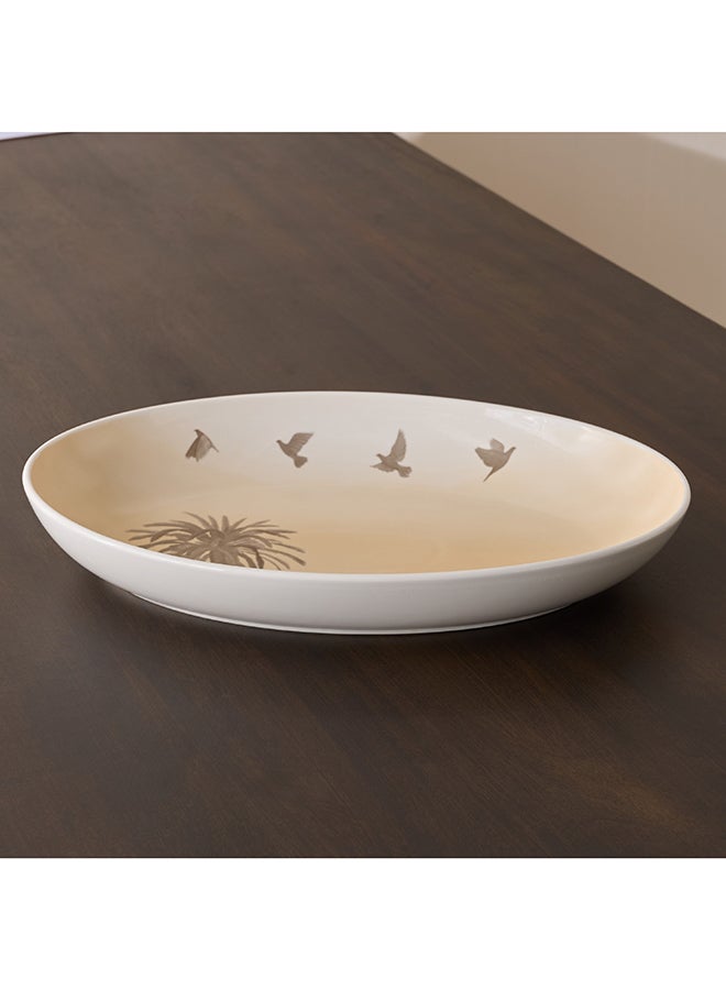 Home Box طبق تقديم صحرا، أبيض، 40 سم - Image 3